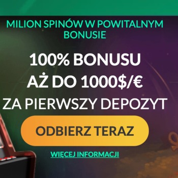 100% bonus do 1000€ na start w SpinMillion