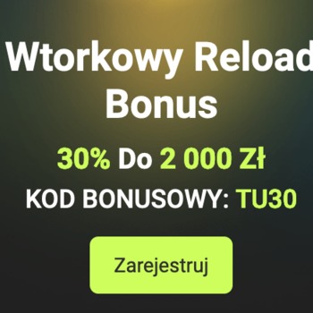 30% do 2000zł z wtorkowym Reload bonus w Winawin