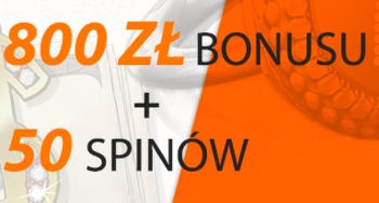 Bonus powitalny 800zł + 50 free spins