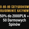 Ho ho ho cotygodniowy bonus 50 % do 2000 zł z 50 DS