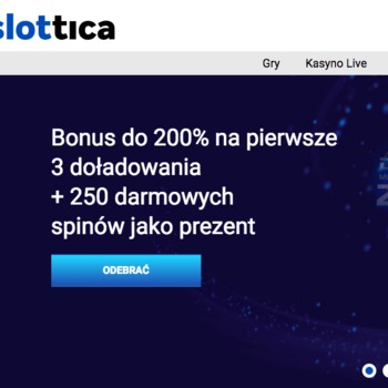 Kasyno Slottica - promocje i bonusy kasynowe online