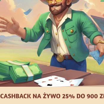 Live casino cash back do 25% do kwoty 900 zł