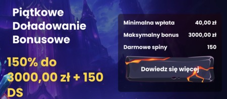 Piątkowy bonus od doładowania w SlotsGem Piątkowy bonus od doładowania w SlotsGem